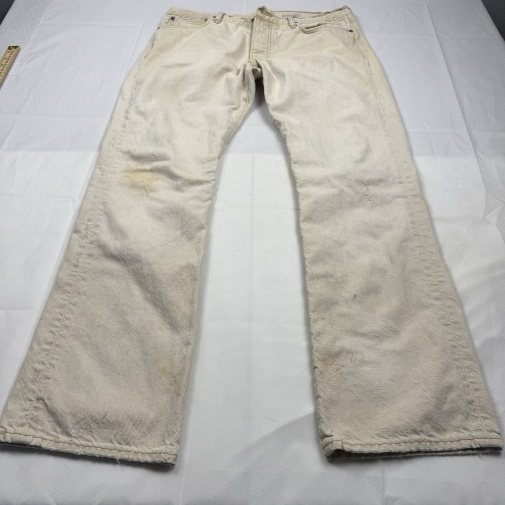 Polo Ralph Lauren Khaki Jean Pants 34x30 Bootcut Vintage Grunge Y2K Button Fly